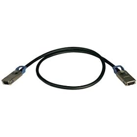 Tripp Lite N263-02M 10 GBase CX4 Infiniband Cable Male to Male (2 Meter, Black) by 