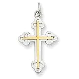 18k Gold -plated Sterling Silver Cross Charm