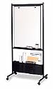 Best Rite - 781P - Porcelain Double-Sided Magnetic Whiteboard Rolling Nest Easel - White & Black - 73 H x 31.5 W x 24 D in.