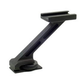 K-Tek OFFSET SHOE EXTENDER repositions the camera shoe 2.6 vertically and 2.24 left or right of the camera