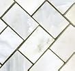 Herringbone Carrara Mosaic 1" Sample Piece HONED Herringbone Carrara Mosaic 1" Sample Piece HONED