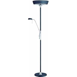 Lite Source Evoluto 2 Light Torch Reading Combo Lamp, Black Chrome by Lite Source