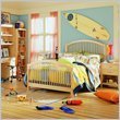 Lea Off Campus Kids Wood Slat Bed 3 Piece Bedroom Set in Natural Maple