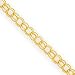 14k 3mm Solid Double Link Charm Bracelet - 7 Inch - Lobster Claw - JewelryWeb