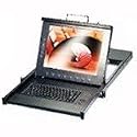 CTX LDS240D 15" LCD 1U Rack Mount Console with Single-Port KVM and 106-Key Keyboard with Touchpad