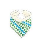 Marvelously Modern Kerchief Bib in a Playful Print, in Green
