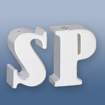 Letter Salt and Pepper Shakers