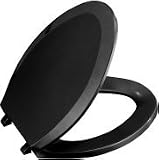 Tools & Hardware : KOHLER K-4652-7 Lustra Elongated Toilet Seat, Black Black