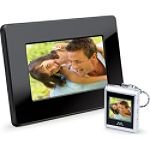 Merkury innovations 8.5 in. TFT LCD Digital Photo Frame / 1.5 in. Digital Photo Keychain Combo