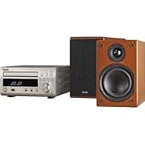Denon D-M37S Micro Component Stereo Audio System - Silver and Woodgrain