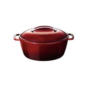 KitchenAid 6-1 2-Quart Cast-Iron Oval Casserole, Garnet by KitchenAid