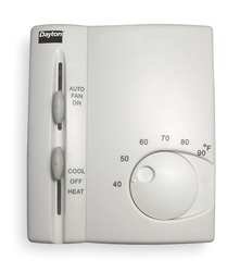 Dayton 1UHE5 Low V T-Stat, Heatpump, 1Heat, 1 Cool, White