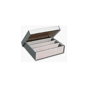  BCW Monster 4 Row Storage Box (3200 Ct.) - Corrugated Cardboard Storage Box - Baseball, Football, Basketball, Hockey, Nascar, Sportscards, Gaming & Trading Cards Collecting Supplies