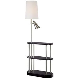 Shelf Floor Lamps on Com  Triple Shelf Brushed Steel Espresso Floor Lamp  Home Improvement