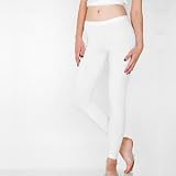 American Apparel - Cotton Spandex Jersey Legging, White, S