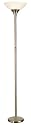 Adesso Remote Control Torchiere, Satin Steel