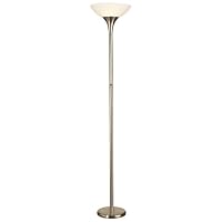 Adesso Remote Control Torchiere, Satin Steel