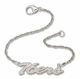 Philadelphia 76ers 76ers Sterling Silver Script Bracelet