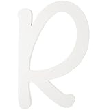 Darice 9188-R White Wood Letters, R, 9-Inch