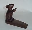 Mighty Mouse Hand Carved Wooden Doorstop