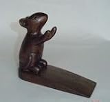 Mighty Mouse Hand Carved Wooden Doorstop