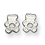 Sterling Silver Teddy Bears Mini Earrings