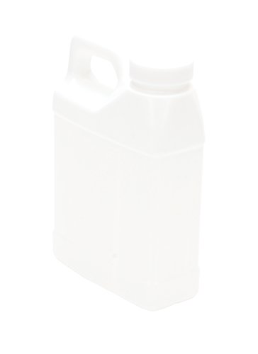 Vestil JUG-W-16 High Density Polyethylene (HDPE) Rectangular Jug with Natural Cap, 3-29/32