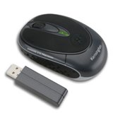Kensington Ci65m Notebook Wireless Optical Mouse - Mouse - optical - 3 button(s) - wireless - RF - USB wireless receiver - black, silver