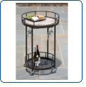 Pebble Sole 20 Inch Round Serving Cart