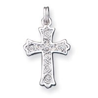 Sterling Silver Cross with 20 Inch Sterling Silver Chain