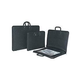 Florence Art Portfolio Master, Zippered Portfolio Case with Inside Name Card Holder, 23 x 31 x 3, Color: Black.
