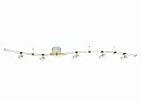 12V hochwertiges Halogen Schienensystem mit filigranen Strahlern “Dallas” Bogen 5 flg. Spitzen grün