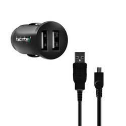 Katinkas Dual Mini Car Charger mit Datenkabel Micro USB 2000mA schwarz Preisvergleich