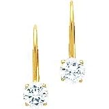 14K Gold Moissanite Earrings