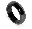 Sterling Silver 5mm wide Hematite Gemstone Band Ring Size 4 to 12