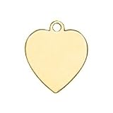 Engravable Heart Disc Charm