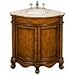 Belle Foret BF80060R Corner Single Basin Bathroom Vanity, Vintage Oak