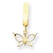 14K 3D Solid Butterfly Cutout TummyToy Belly Ring - JewelryWeb