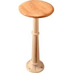 Sass Roman Painted Pedestal Bar Stool with Swivel Oak Seat