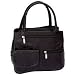 Embassy Black Genuine Leather Purse with Cowgrain Embossing