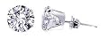 5 MM Round Clear Cubic Zirconia .925 Sterling Silver Post Friction Back Stud Earrings