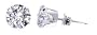 TDEZ2040-C Nickel Free 5mm Round Cubic Zirconia Sterling Silver Post Friction Back Stud Earrings