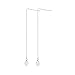 SCER024 Sterling Silver Clear Crystal Threader Earrings Made with Swarovski Elements