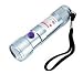 Compact 3-in-1 Super-Bright UV LED Flashlight with Laser Pointer - Brilliant Silver Aluminum