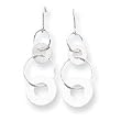 Sardelli - 14k White Gold Circle Dangle Earrings