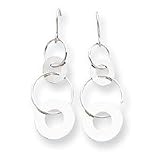 Sardelli - 14k White Gold Circle Dangle Earrings