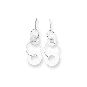 Sardelli - 14k White Gold Circle Dangle Earrings
