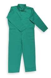 Condor 6NB95 Coverall, Flame Retardant, Green, XL