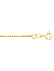 Clevereves 14K Yellow Gold 24 Inch Solid Box Chain