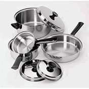 Regalware Food Service Lodging Tri-Ply 7-piece Stainless Steel Cookware Set